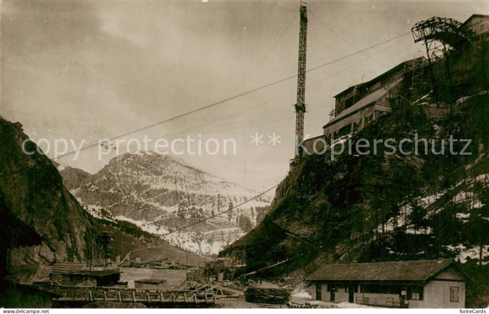 13821605 Waeggital Waegital Waeggithal SZ Kraftwerk Waeggithal Staumauer Im Schr - Sonstige & Ohne Zuordnung