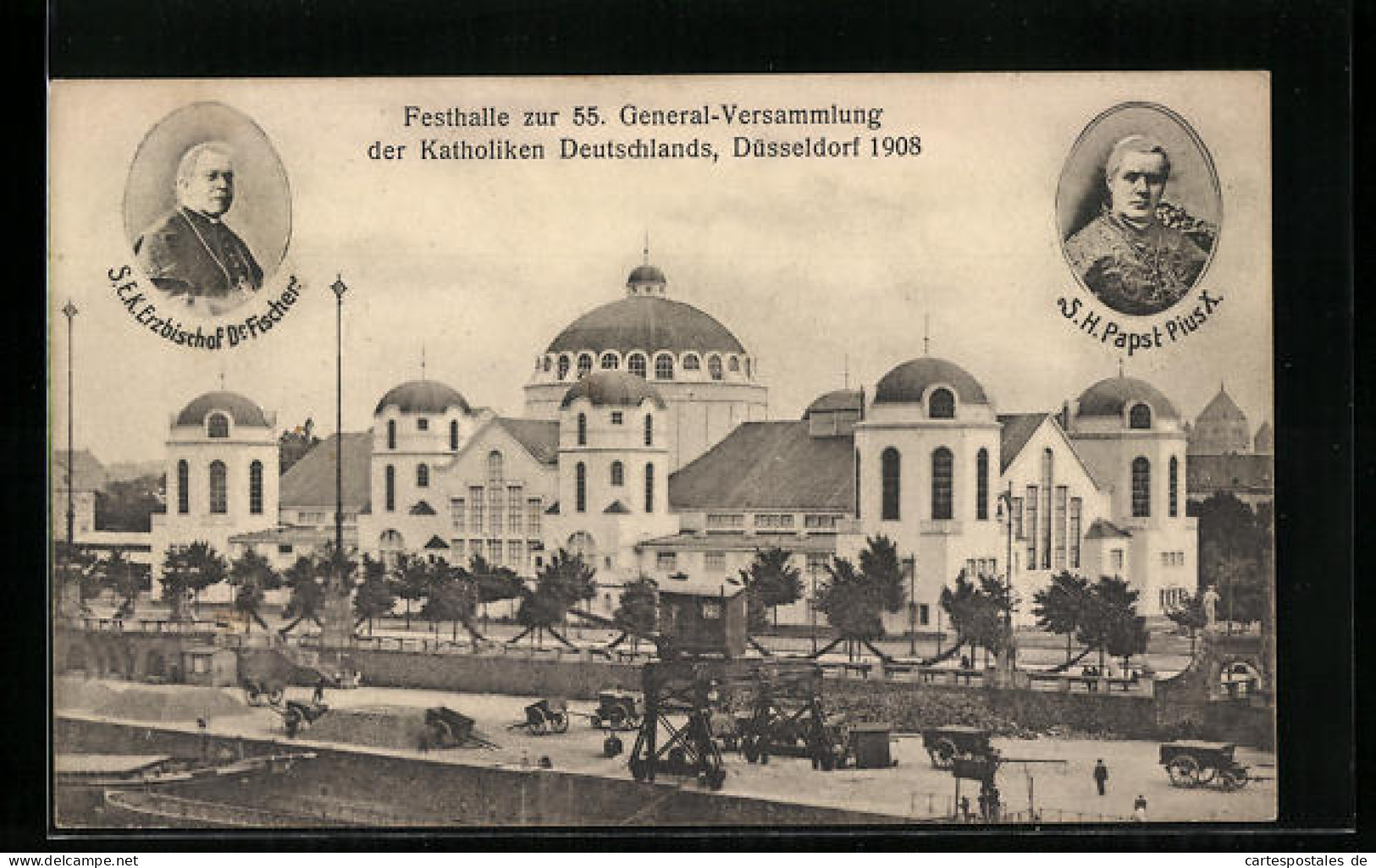 AK Düsseldorf, Festhalle Zur 55. General-Versammlung Der Katholiken Deutschlands 1908, S. E. K. Erzbischof Dr. Fischer  - Andere & Zonder Classificatie