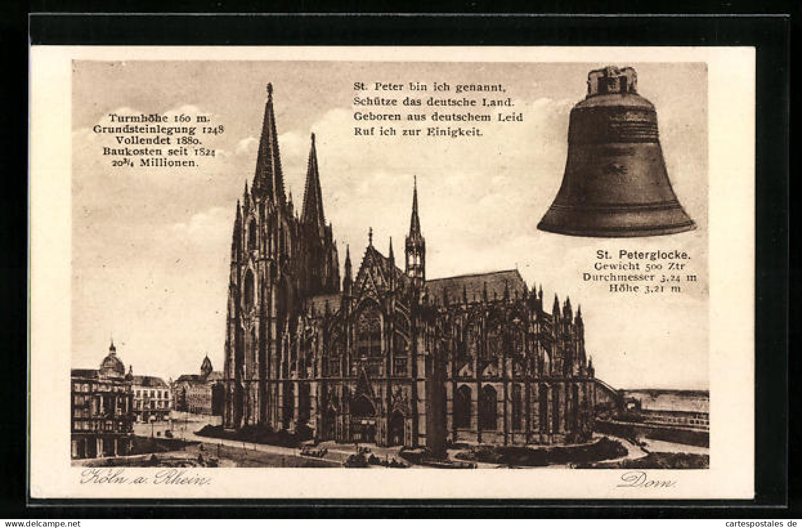 AK Köln, St. Petersglocke, Dom  - Sonstige & Ohne Zuordnung