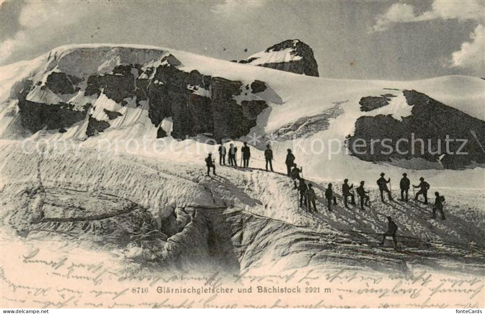 13816545 Glaernischgletscher 2914m GL Mit Baechistock Bergsteiger Bergwelt Alpen - Otros & Sin Clasificación