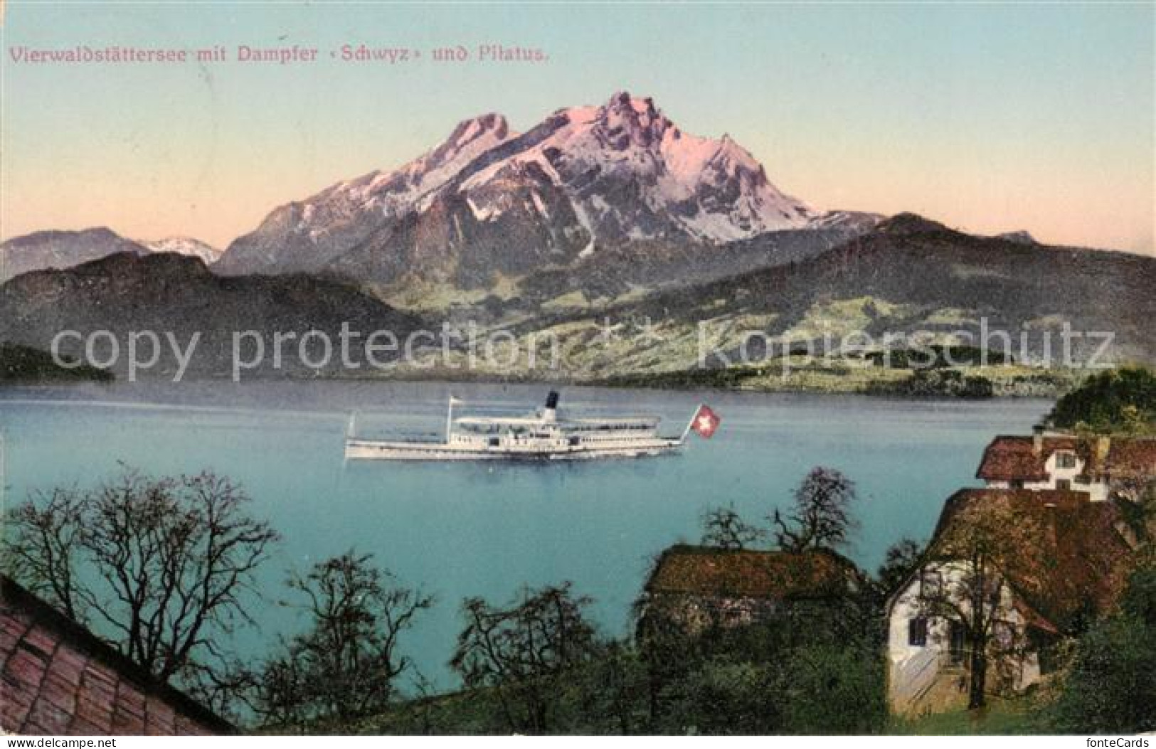 13816395 Schwyz SZ Vierwaldstaettersee Mit Dampfer Schwyz Und Pilatus  - Sonstige & Ohne Zuordnung