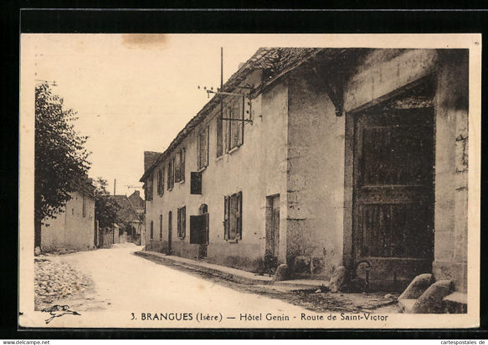 CPA Brangues, Hotel Genin, Route De Saint-Victor  - Brangues