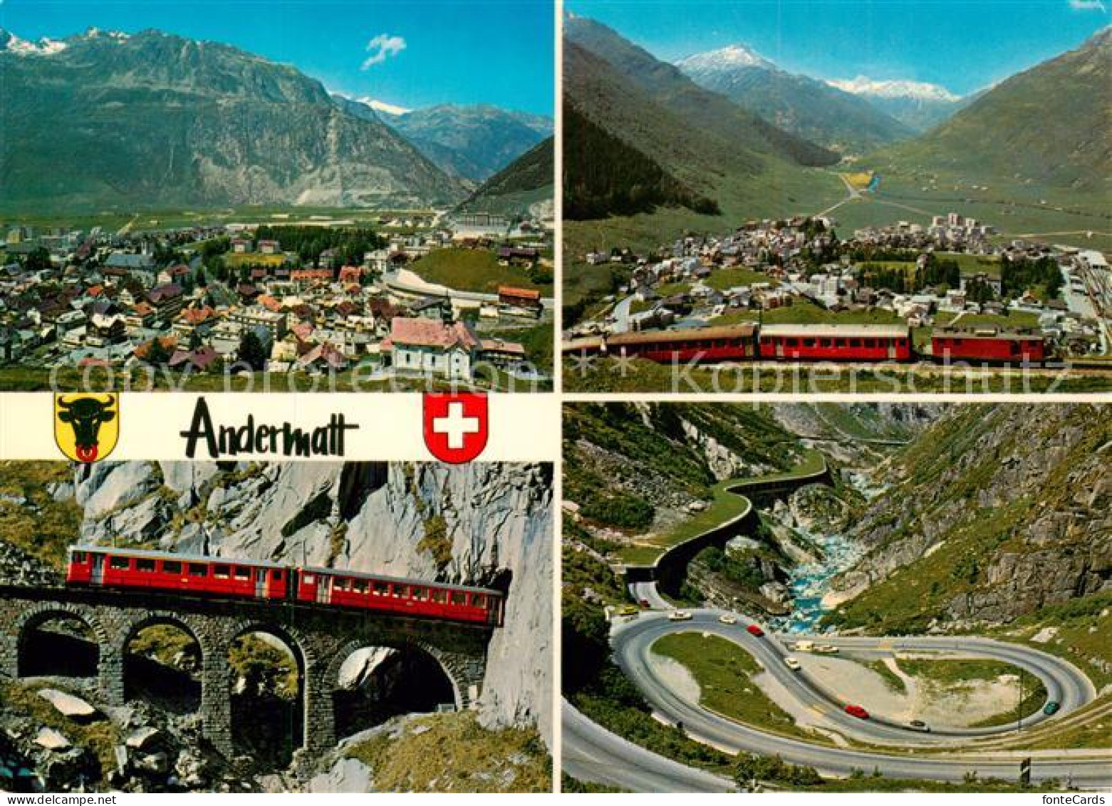 13801235 Andermatt UR Panorama Blick Gegen Urnerloch Furka Schoellenenbahn Gotth - Other & Unclassified