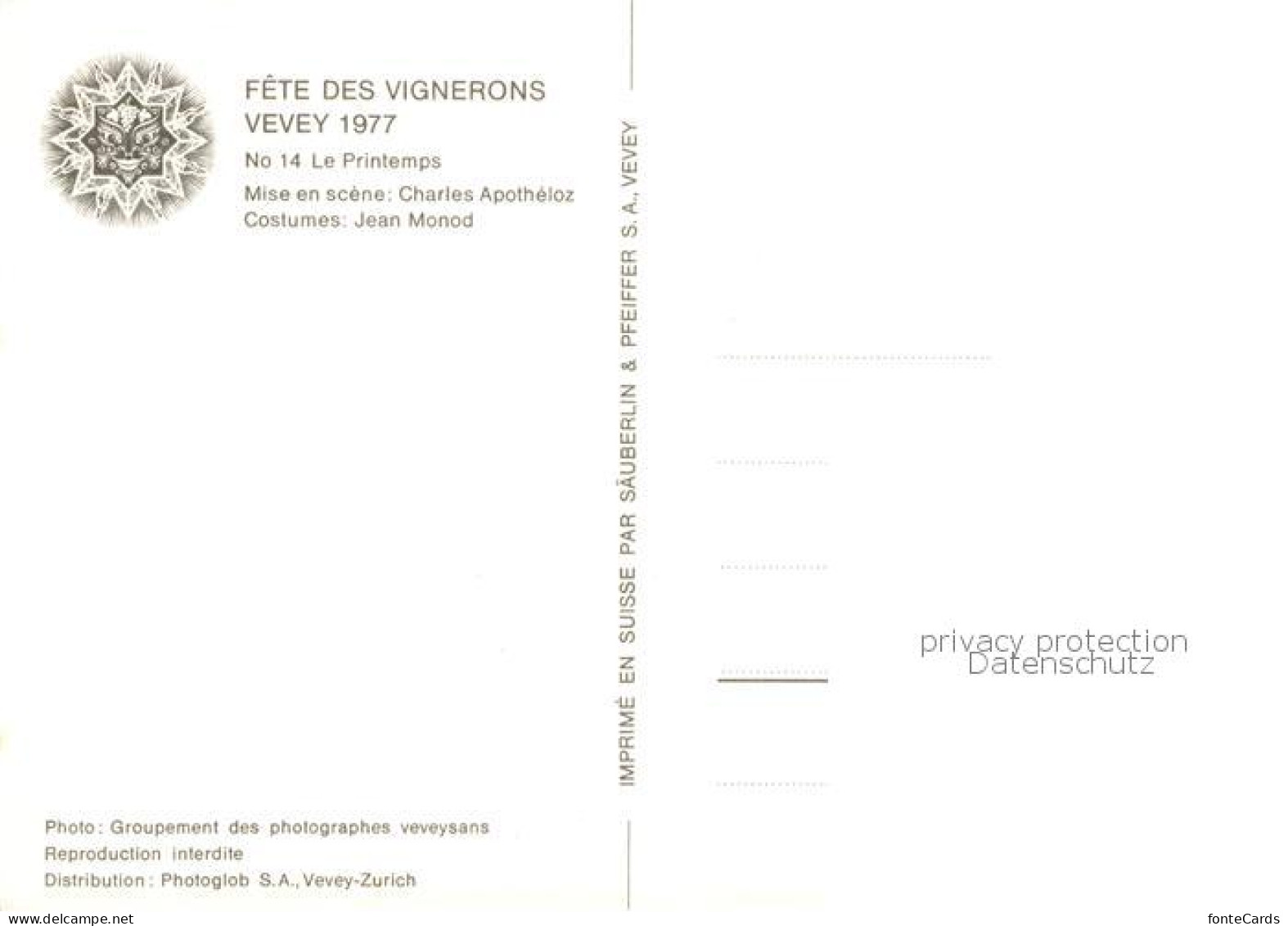 13801045 Vevey VD Fete Des Vignerons Le Printemps Vevey VD - Autres & Non Classés
