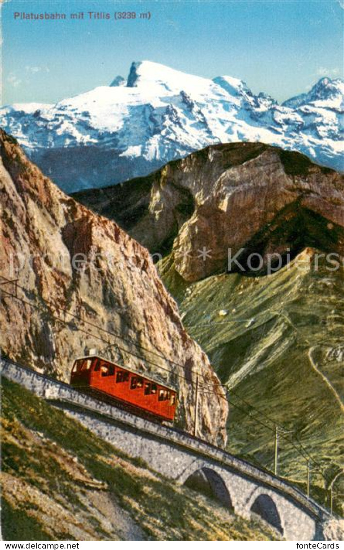 13800535 Pilatusbahn NW Zahnradbahn Mit Titlis Urner Alpen  - Autres & Non Classés