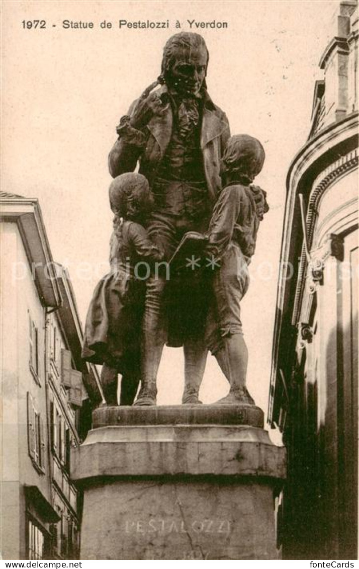 13800415 Yverdon-les-Bains VD Statue De Pestalozzi Monument  - Other & Unclassified