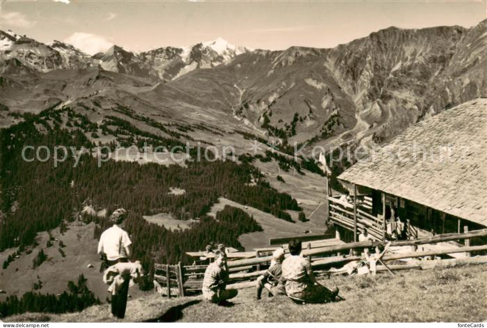 13800315 Adelboden BE Alkoholfreies Restaurant Schwandfeldspitze Fernsicht Alpen - Other & Unclassified