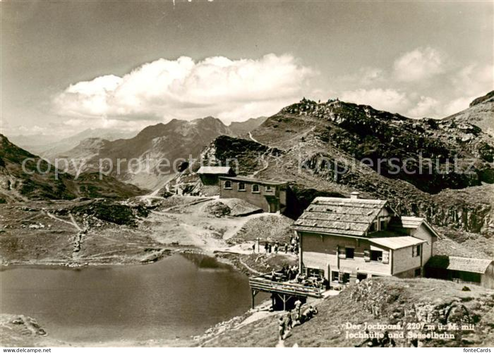 13800135 Jochpass 2207m NW Bergsee Jochhuette Und Sesselbahn Alpenpanorama  - Autres & Non Classés