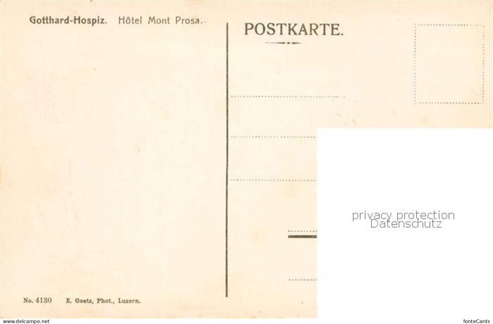 13800045 Gotthard Hospiz Hotel Mont Prosa  - Other & Unclassified