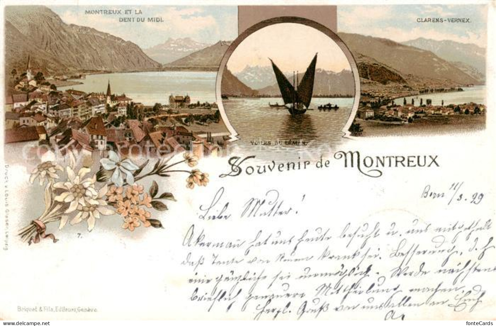 13799955 Montreux  VD Et La Dent Du Midi Clarens Vernex Voiles Gerardmer  - Other & Unclassified