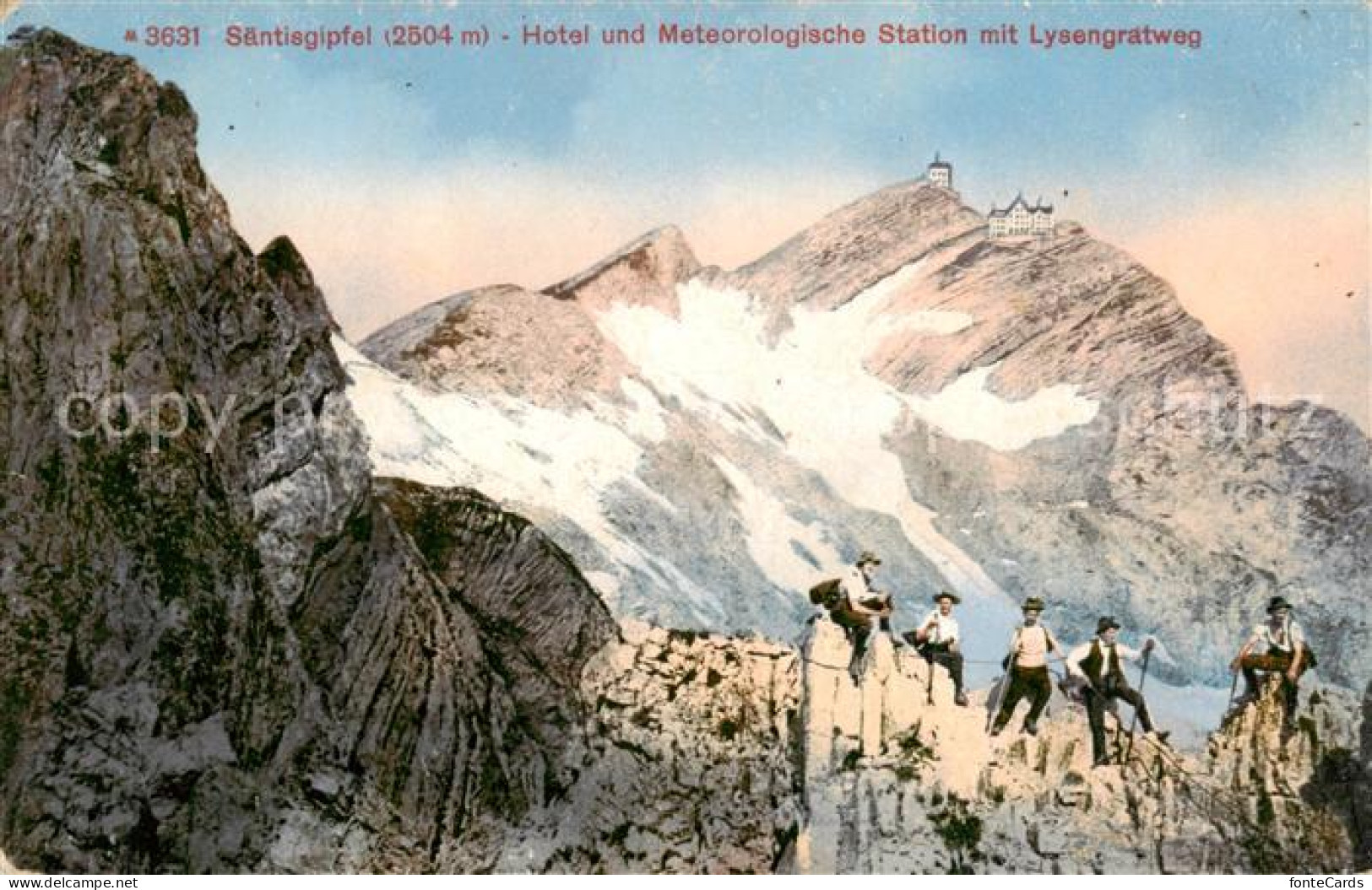 13796845 Saentis 2504m AR Saentisgipfel Hotel Meteorologische Station Mit Lyseng - Autres & Non Classés