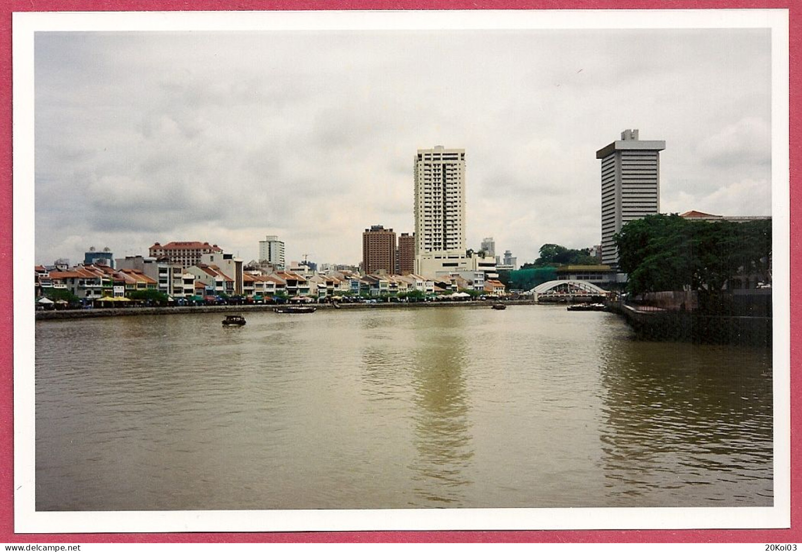 Singapore River And Centre Commercial 1998 Photograph Vintage_UNC SUP_ NOT Postcard_cpc - Singapour