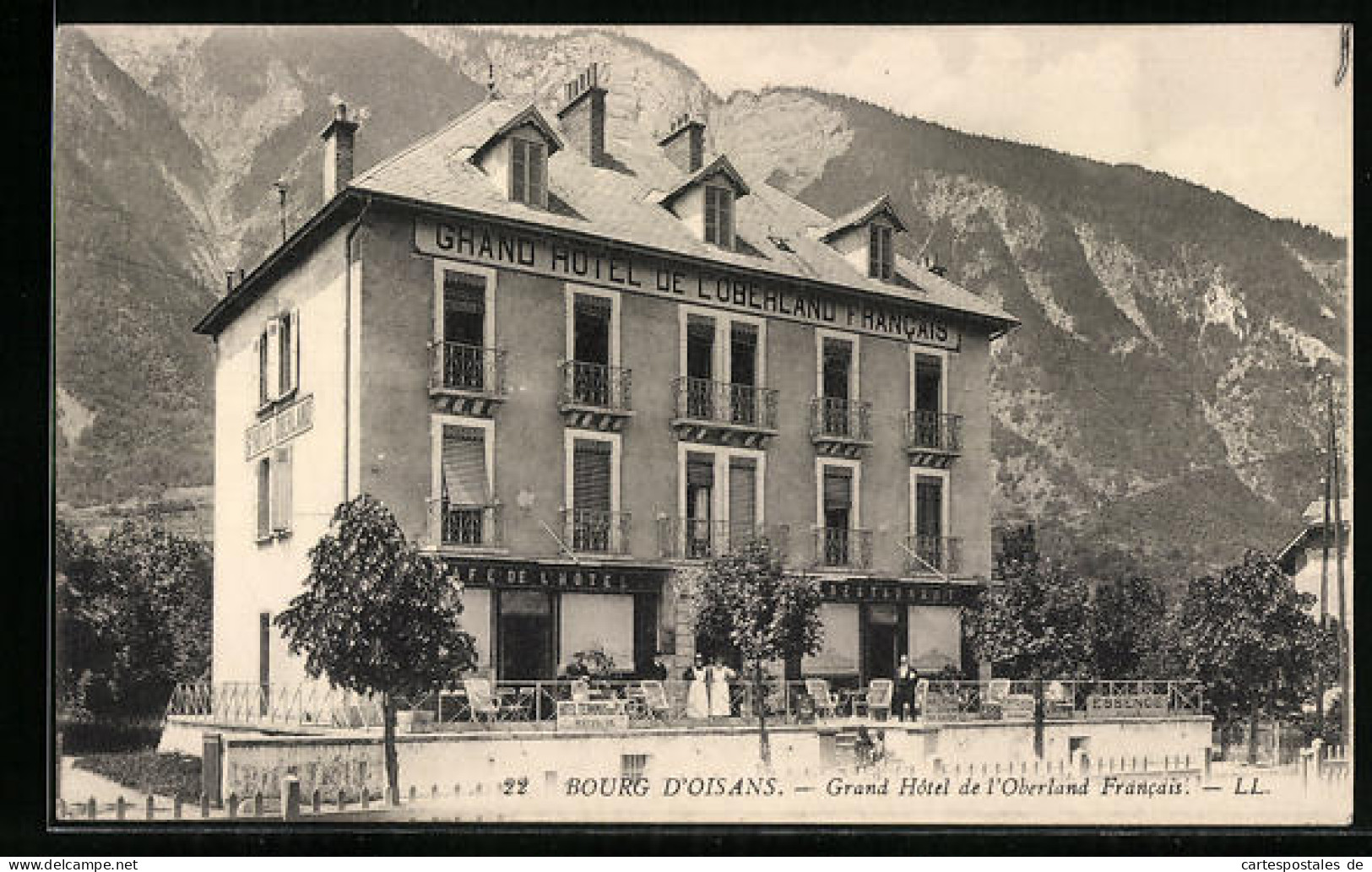 CPA Bourg D`Oisans, Grand Hotel De L`Oberland Francais  - Bourg-d'Oisans