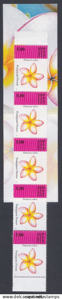 Sri Lanka Ceylon 2012 Mint Stamp Booklet Flower, Flowers, Firangipani Flower, Flora - Sri Lanka (Ceylon) (1948-...)