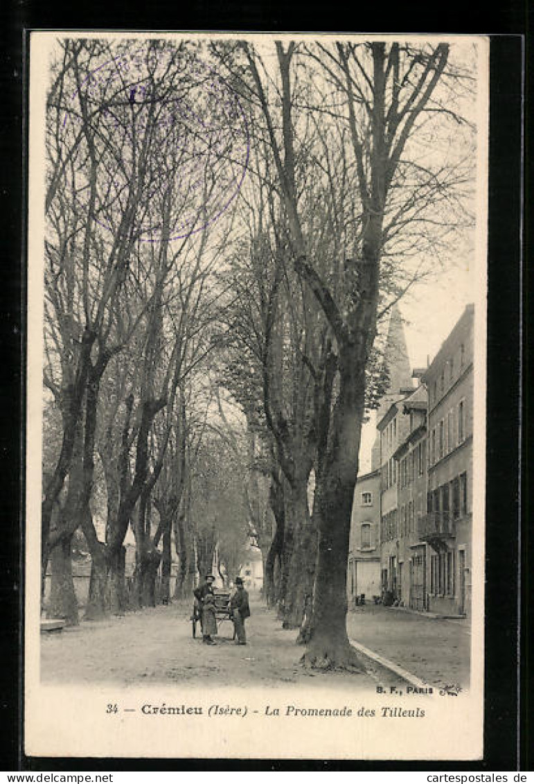 CPA Crémieu, La Promenade Des Tilleuls  - Crémieu