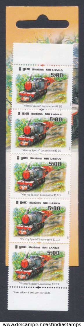 Sri Lanka Ceylon 2012 Mint Stamp Booklet Viceroy's Special Locomotive, Train, Trains, Railway, Railways - Sri Lanka (Ceylan) (1948-...)