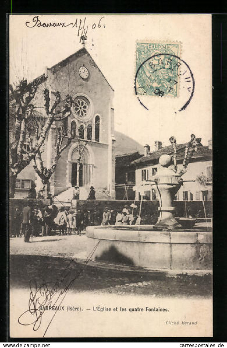 CPA Barreaux, L`Église Et Les Quatre Fontaines  - Sonstige & Ohne Zuordnung