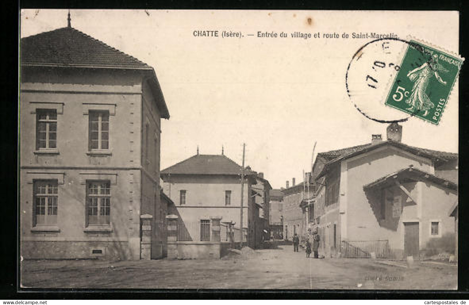 CPA Chatte, Entrée Du Village Et Route De Saint-Marcellin  - Saint-Marcellin