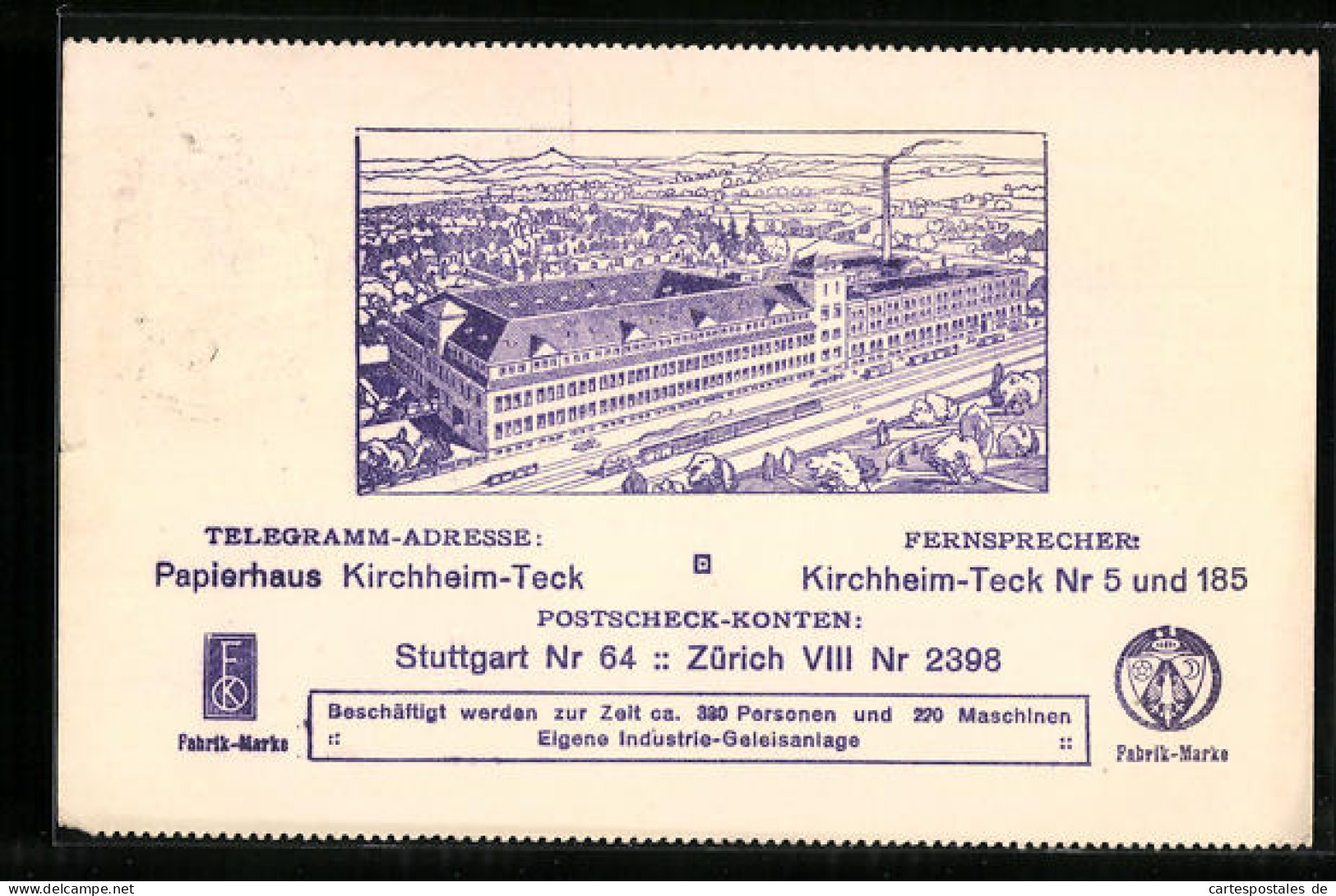 AK Kirchheim-Teck, Papierhaus Otto Ficker  - Kirchheim