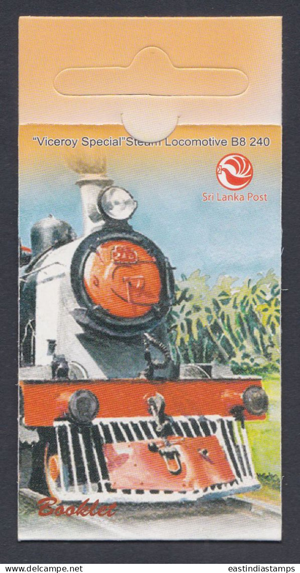 Sri Lanka Ceylon 2012 Mint Stamp Booklet Viceroy's Special Steam Locomotive, Train, Trains, Railway, Railways - Sri Lanka (Ceilán) (1948-...)