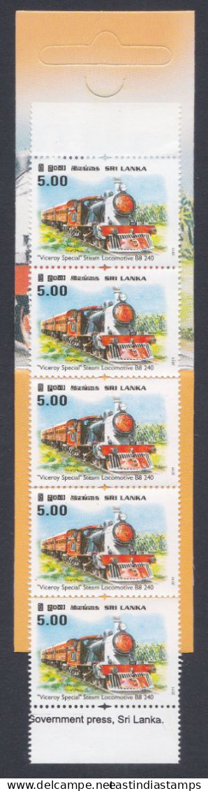 Sri Lanka Ceylon 2012 Mint Stamp Booklet Viceroy's Special Steam Locomotive, Train, Trains, Railway, Railways - Sri Lanka (Ceilán) (1948-...)