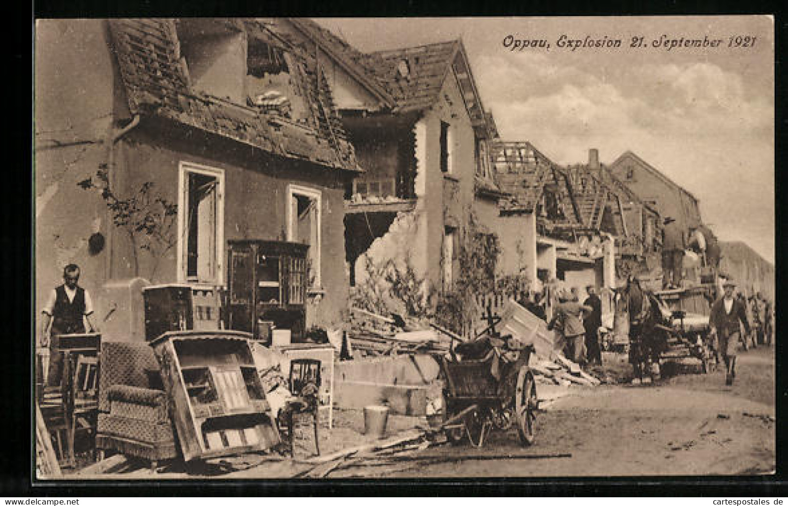 AK Oppau, Explosion 21.9.1921  - Katastrophen