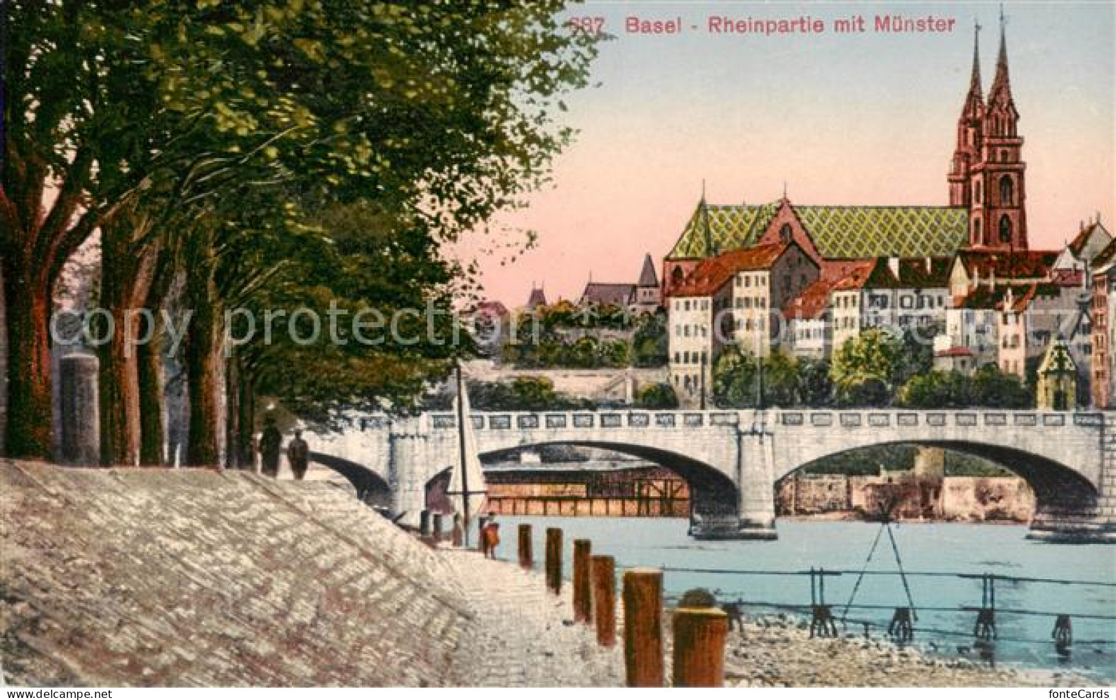 13792555 Basel BS Rheinpartie Mit Muenster Basel BS - Other & Unclassified