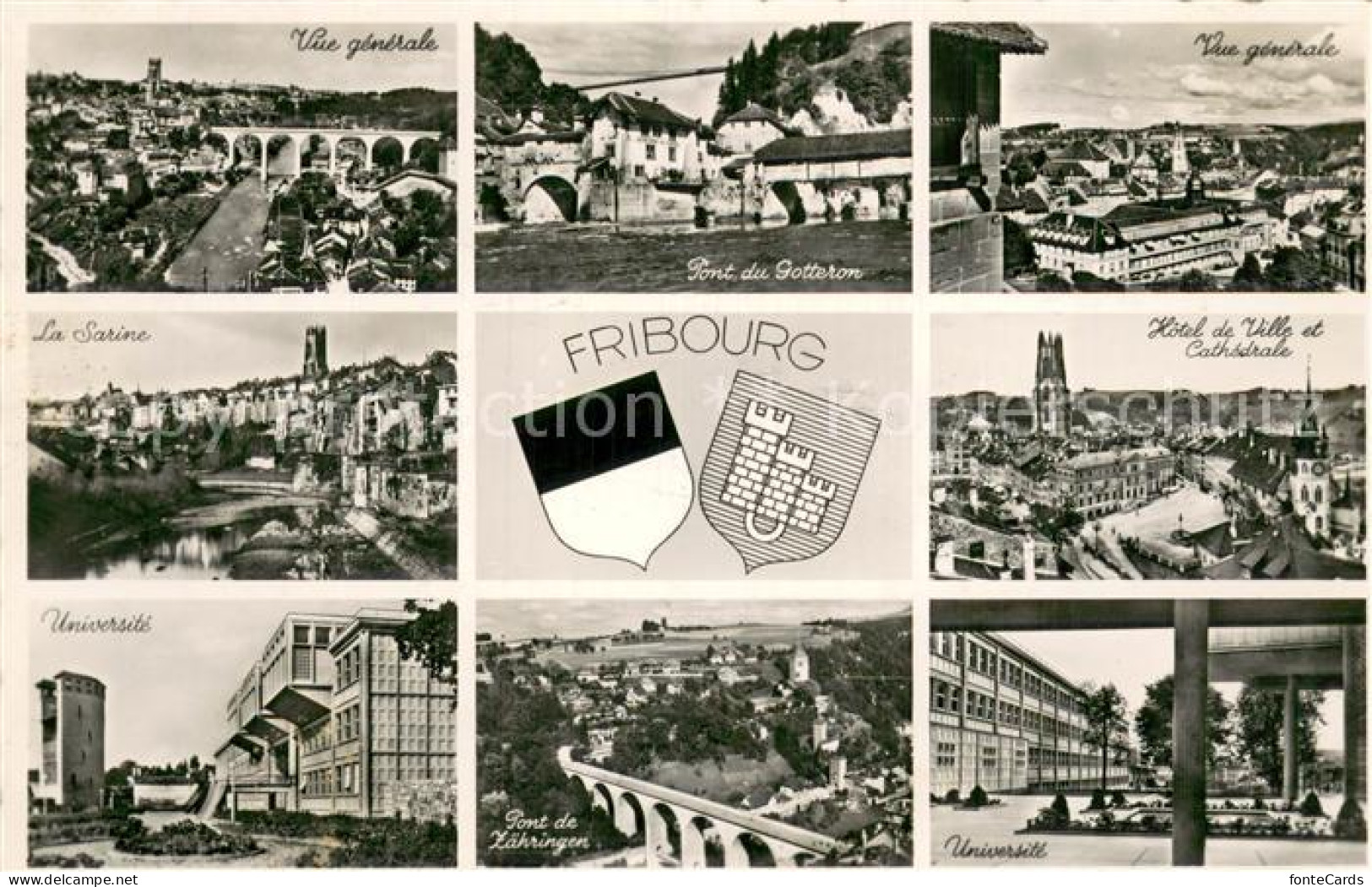 13785165 Fribourg FR Vue Generale La Sarine Universite Pont Du Gotteron Hotel De - Sonstige & Ohne Zuordnung