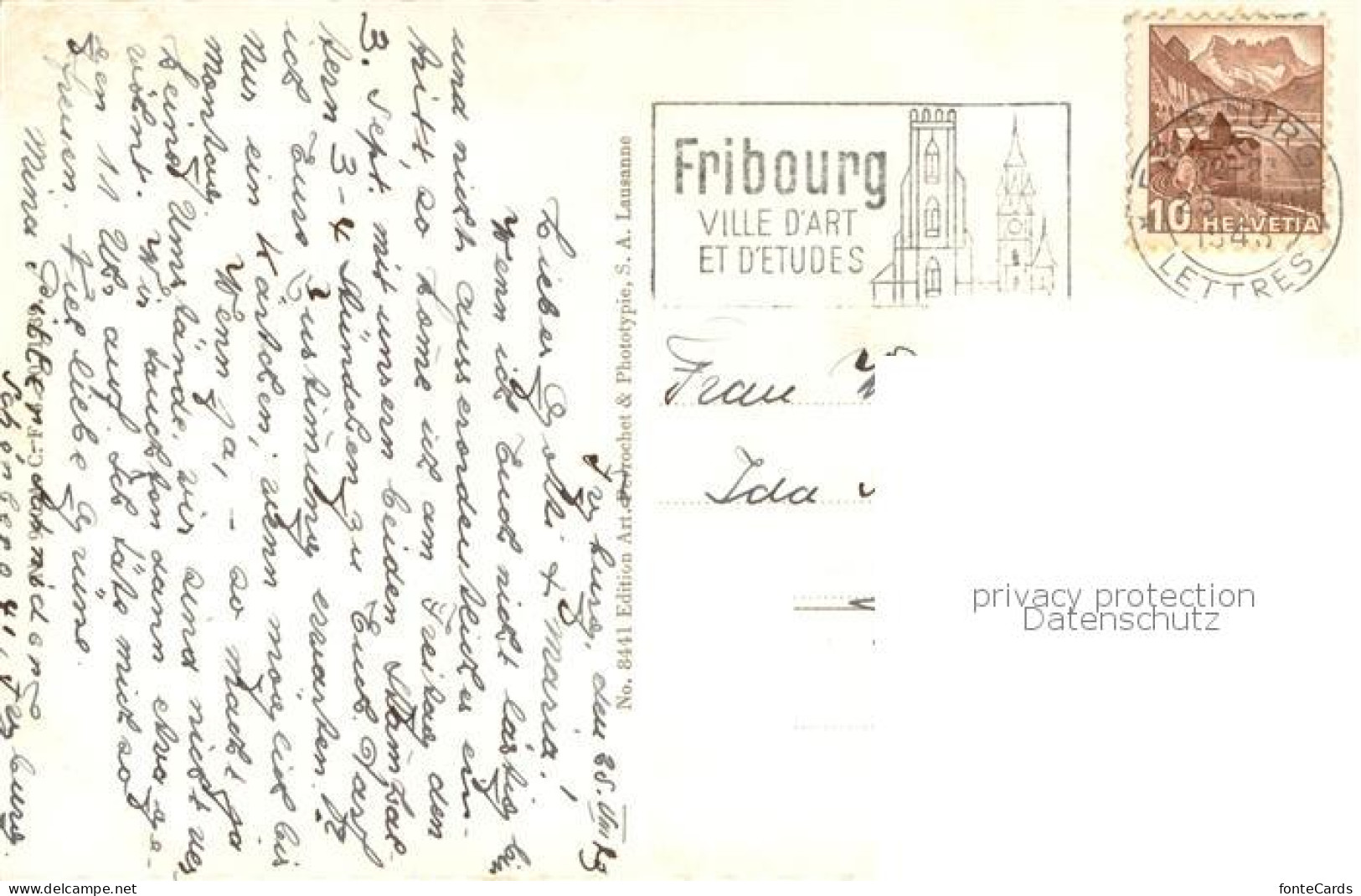 13785165 Fribourg FR Vue Generale La Sarine Universite Pont Du Gotteron Hotel De - Other & Unclassified