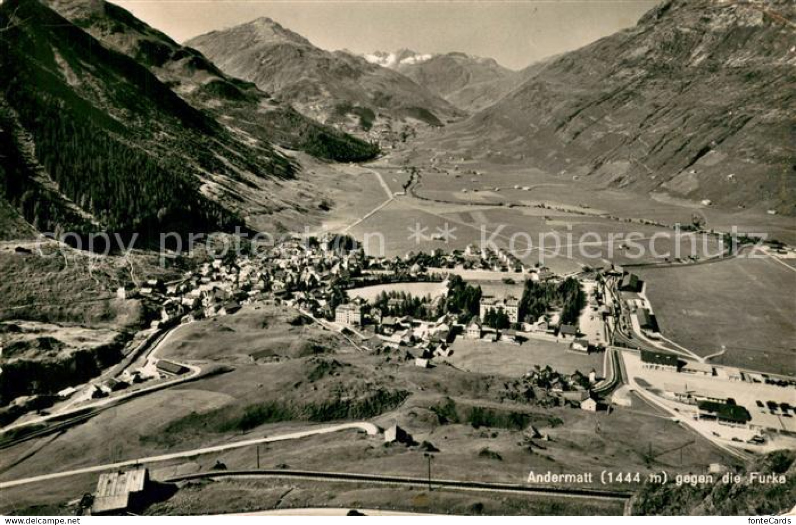 13763715 Andermatt UR Fliegeraufnahme Mit Furka  - Other & Unclassified