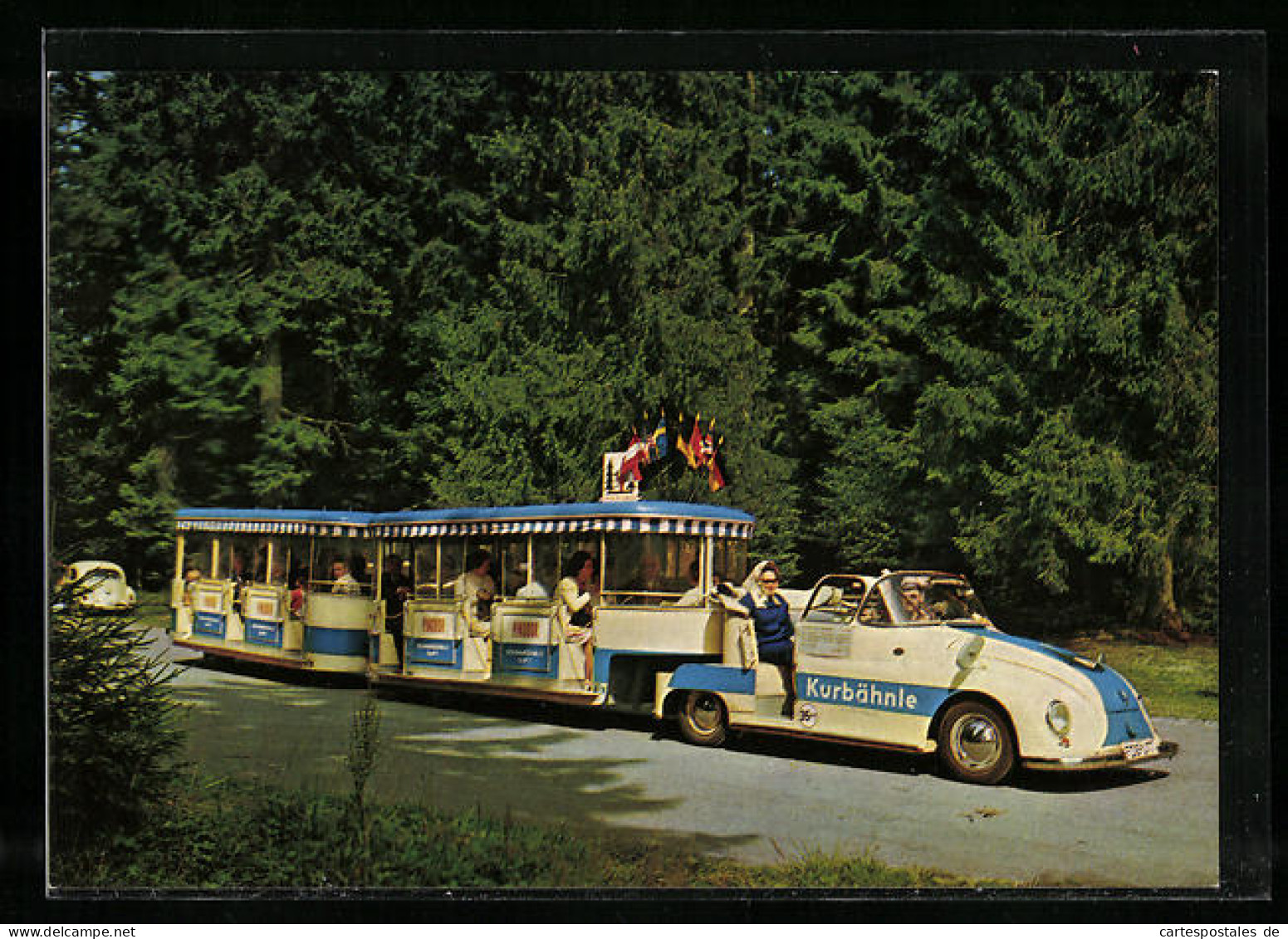 AK Freudenstadt /Schwarzwald, Kurbähnle Mit Kässbohrer-Porschelock Im Wald  - Passenger Cars