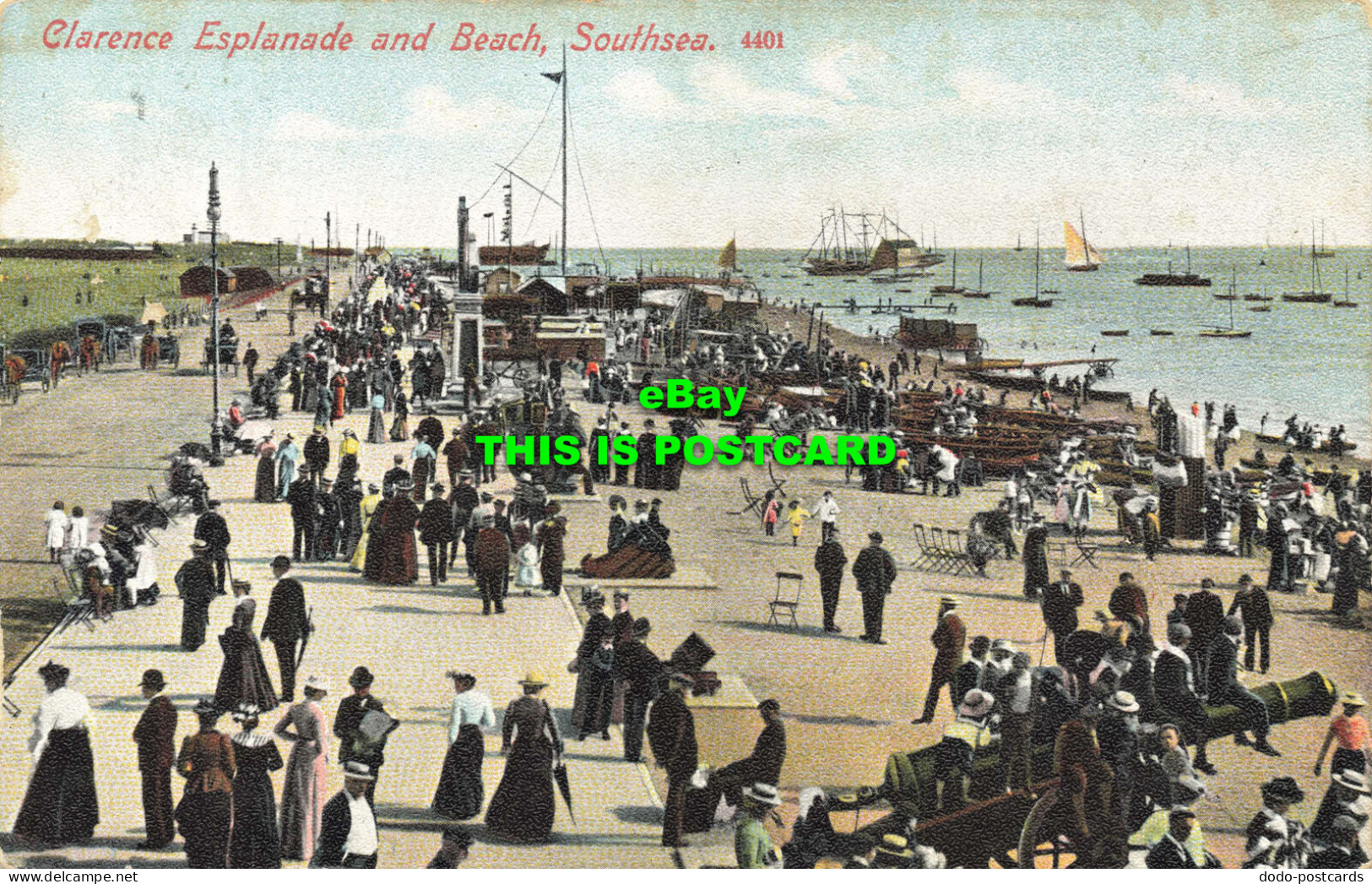 R567494 Clarence Esplanade And Beach. Southsea. 4401. M. J. R. B. No. 4401 - World