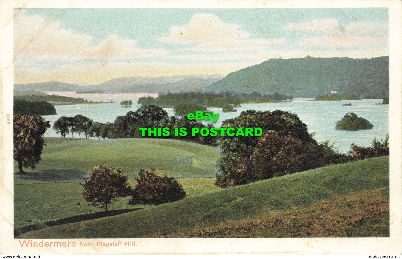 R568245 2598. Windermere From Flagstaff Hill. Peacock Autochrom Post Card. Picto - World
