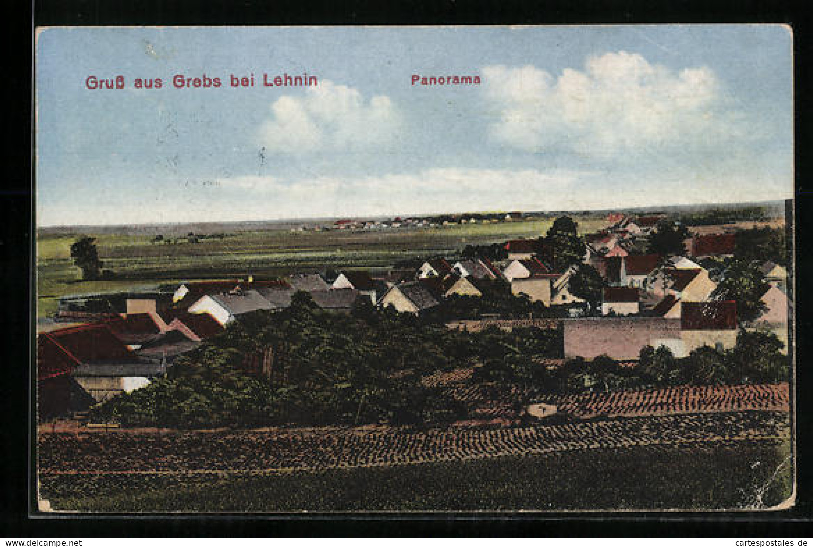 AK Grebs B. Lehnin, Panorama Des Ortes  - Lehnin