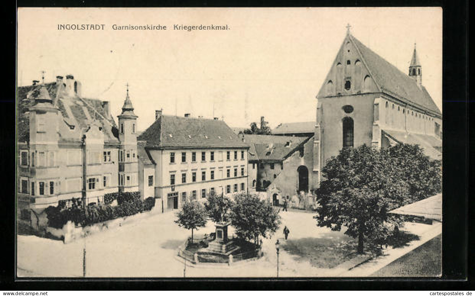 AK Ingolstadt, Garnisonkirche, Kriegerdenkmal Aus Der Vogelschau  - Ingolstadt