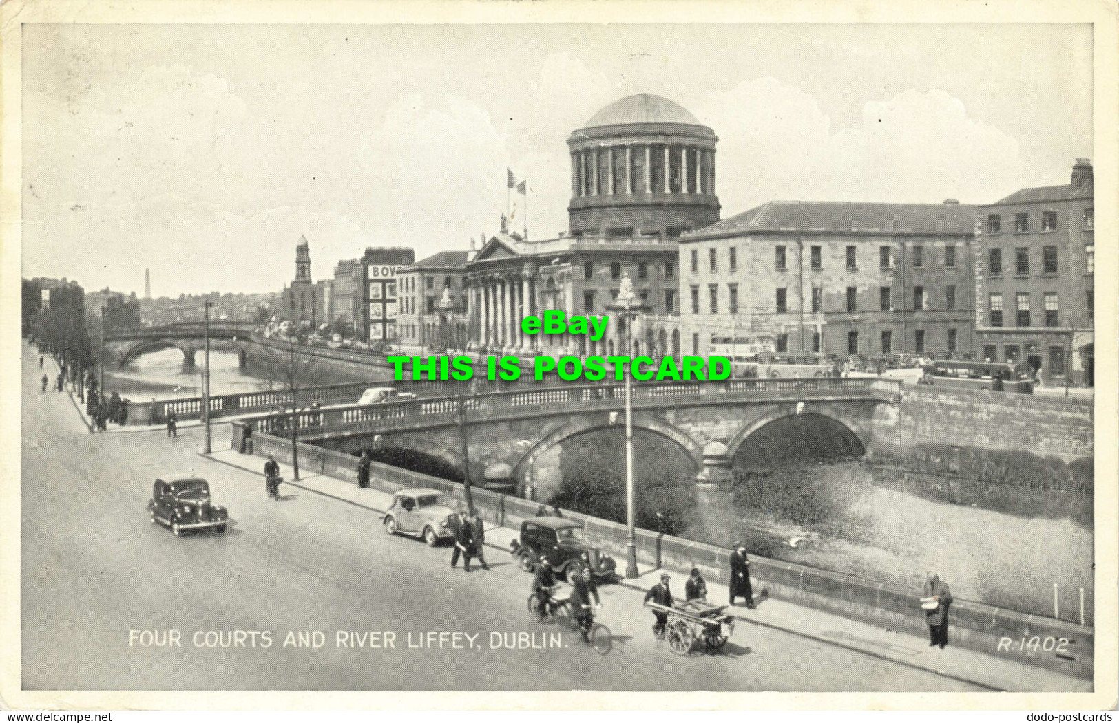 R568253 Four Courts And River Liffey. Dublin. R.1402. Valentines. 1956 - World