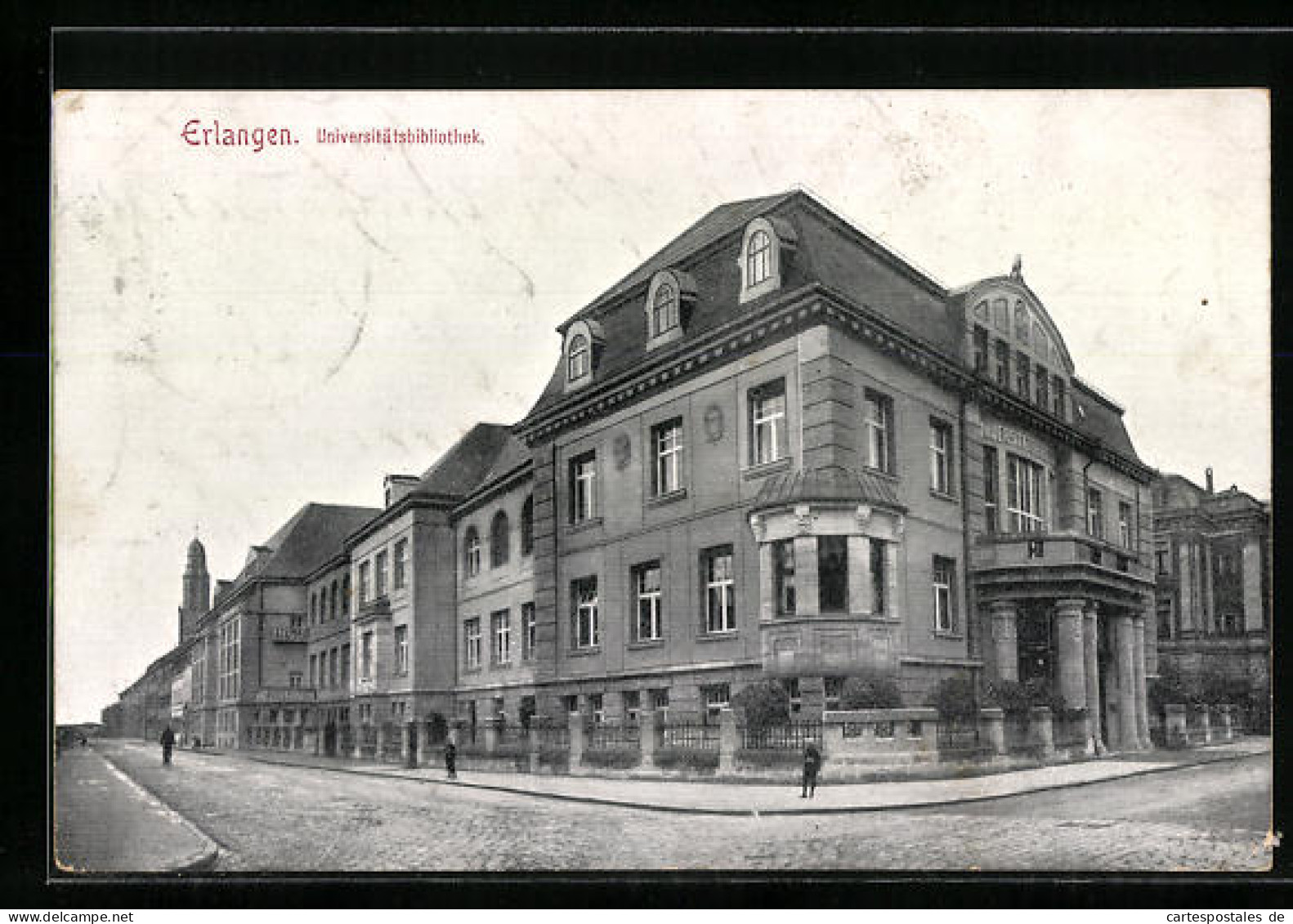 AK Erlangen, Strassenpartie Mit Universiätsbibliothek  - Erlangen