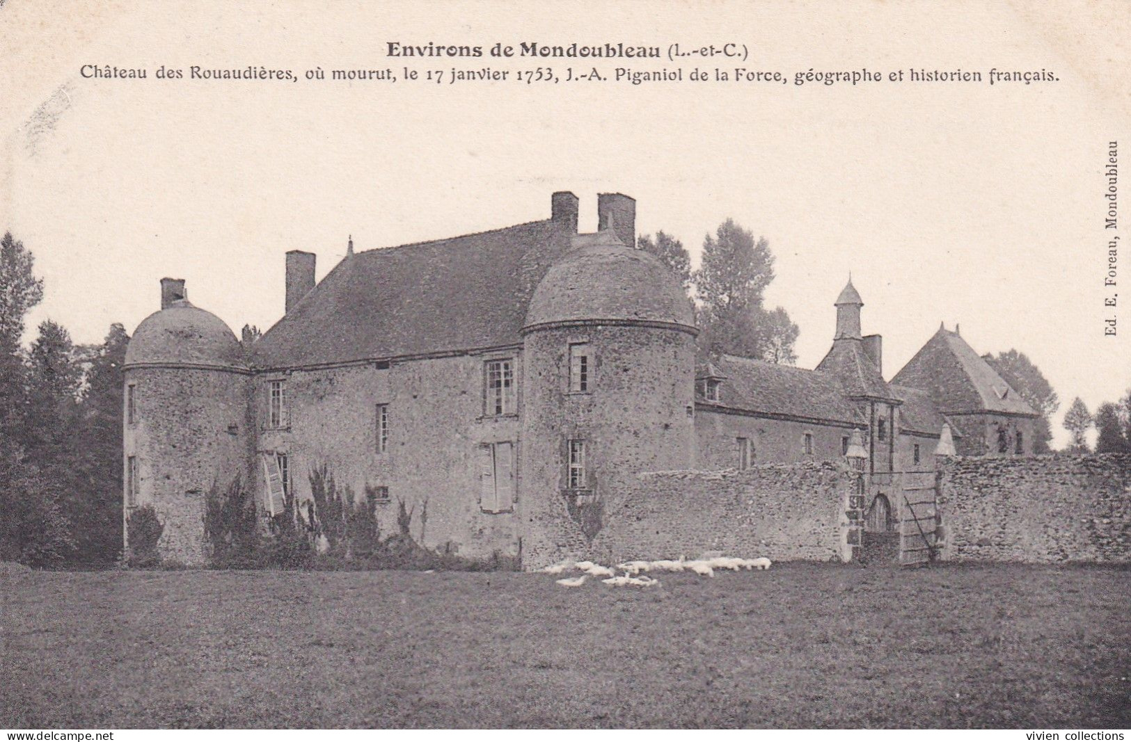 Environs De Mondoubleau Cornemon (41 Loir Et Cher) Château De Rouardières - édit. Foreau - Autres & Non Classés