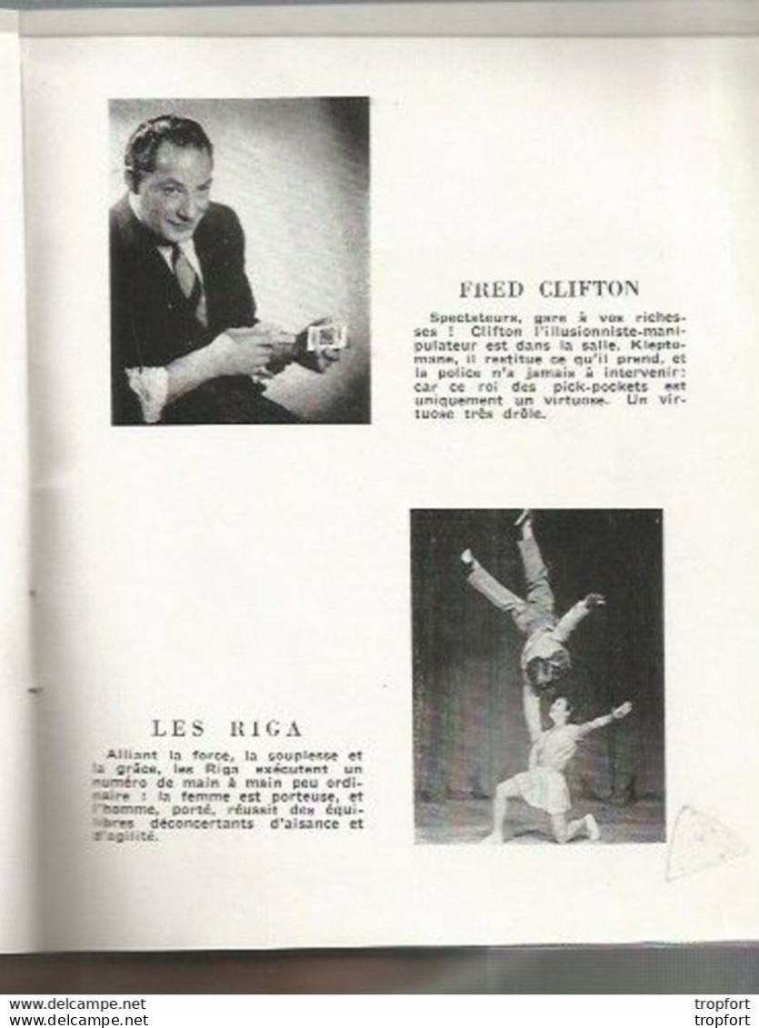 CC // Vintage // Old french music hall Program / Programme théâtre OLYMPIA 1955 Gilbert BECAUD SIM DUPRE