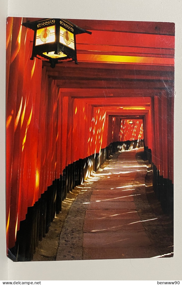 伏見稻荷 千本鳥居 Senbon Torii, Fushimi Inari Taisha Kyoto, Stamped Used , JAPAN JAPON POSTCARD - Kyoto