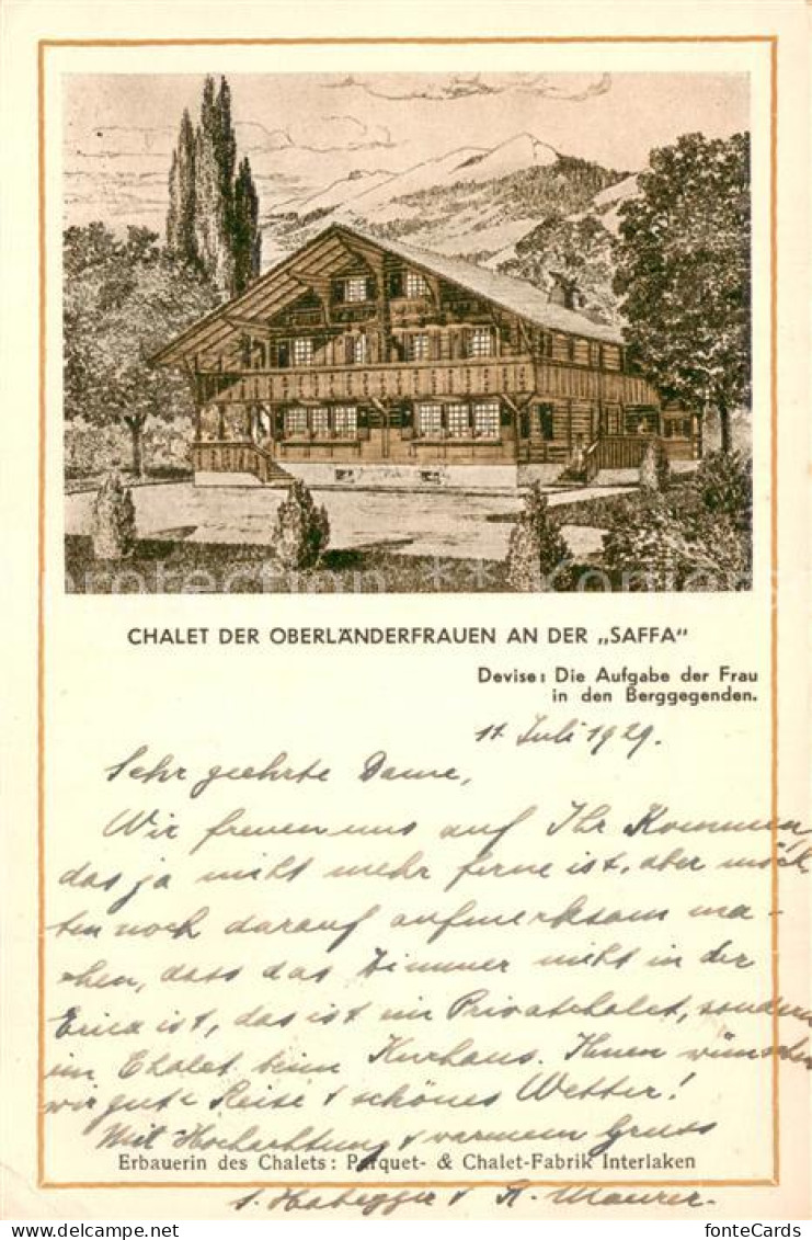 13746495 Interlaken BE Chalet D. Oberlaenderfrauen A. D. Saffa Interlaken BE - Sonstige & Ohne Zuordnung