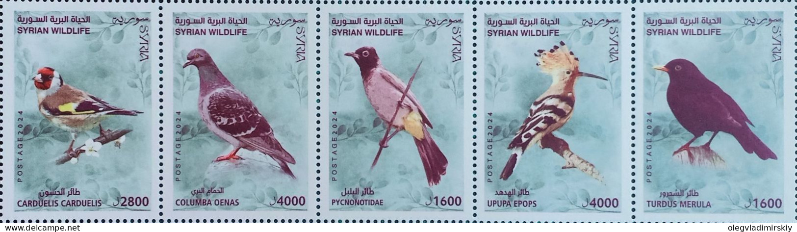 Syria Syrien Syrie 2024 Wildlife Birds Set Of 5 Stamps In Strip MNH - Syria