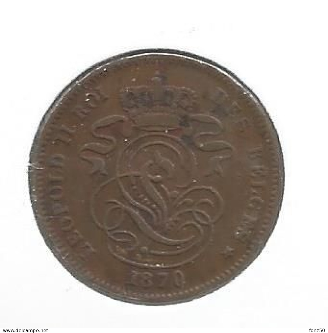 LEOPOLD II * 2 Cent 1870 * Prachtig * Nr 12909 - 2 Cent