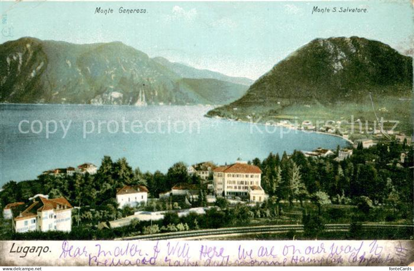 13738395 Lugano Lago Di Lugano Mit Monte Generoso Und Monte San Salvatore Lugano - Autres & Non Classés