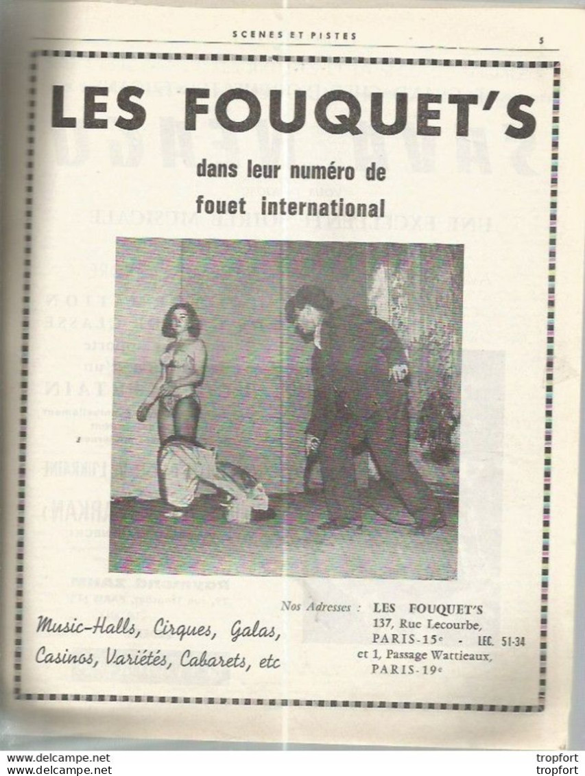 Vintage / Revue SCENES Et PISTES 1966 Cirque / MARSAC Publicités Illusionniste Fakir Magicien Prestidigitateur - Informations Générales