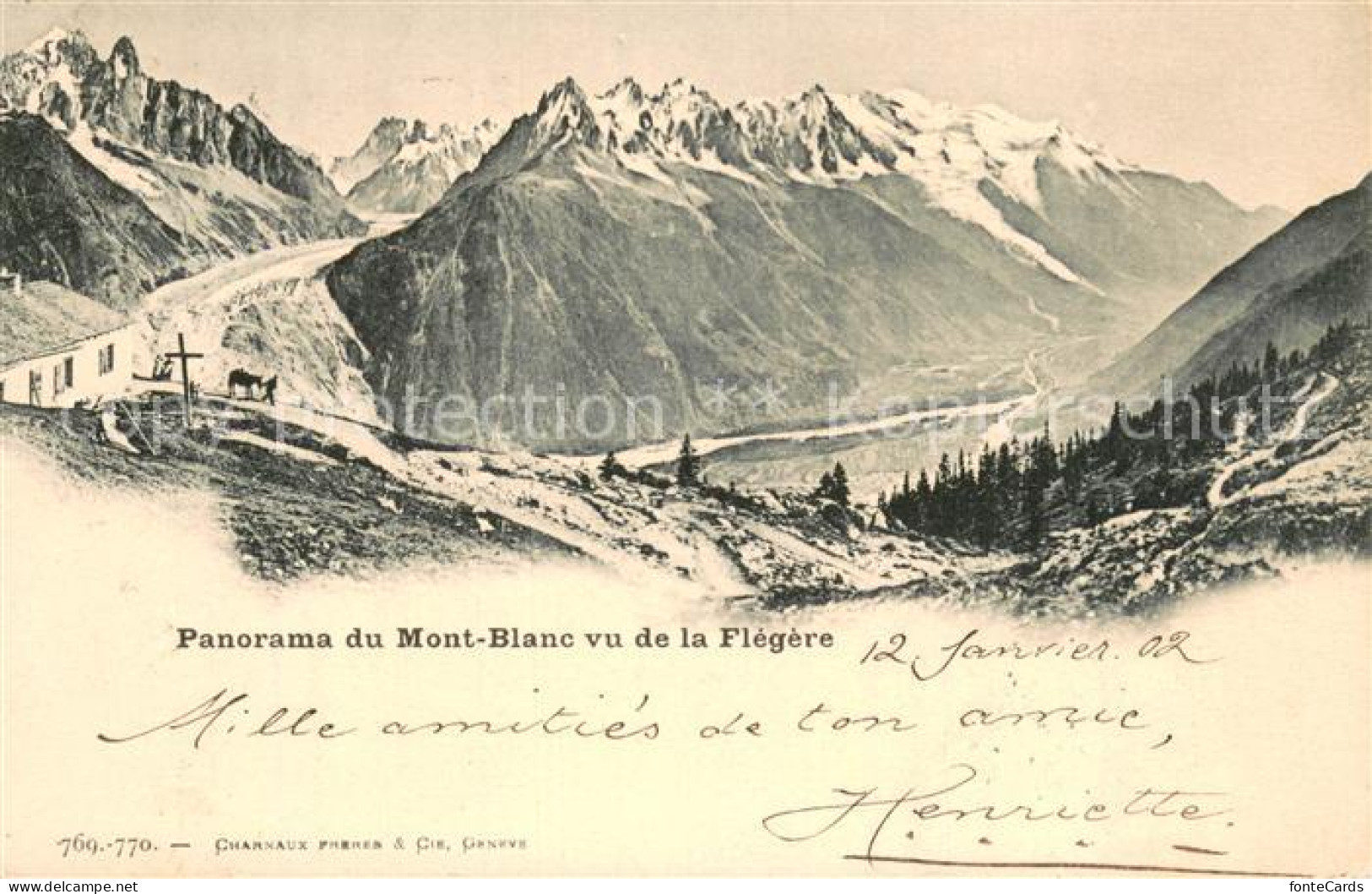 13738165 Neuchatel NE Panorama Du Mont Blanc Vu De La Flegere Neuchatel NE - Autres & Non Classés