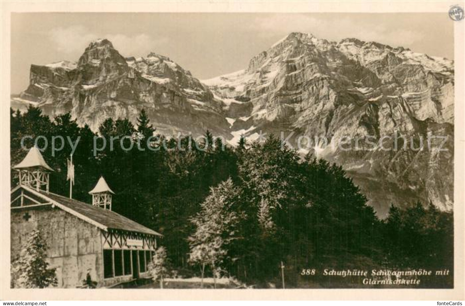 13737325 Glarus GL Schutzhuette Schwammhoehe Mit Glaernischkette Glarus GL - Altri & Non Classificati