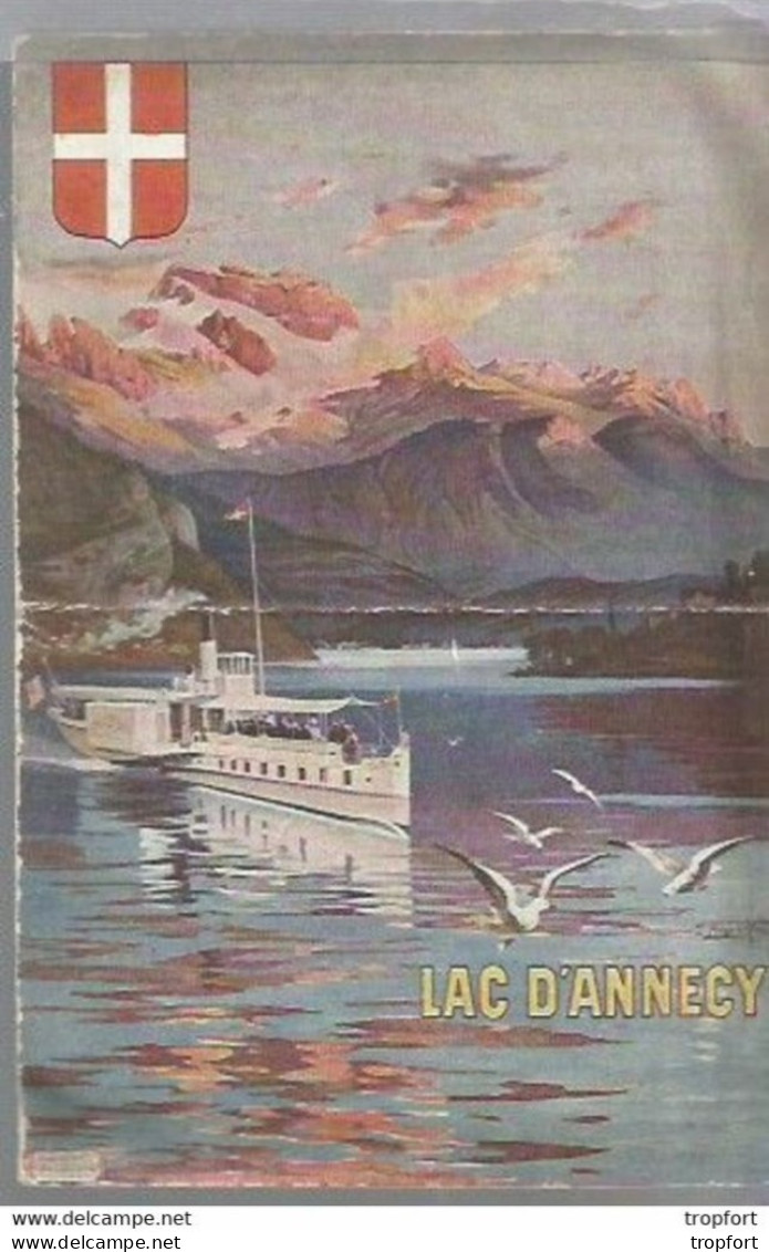 CA / Vintage / Dépliant Ancien LAC D'ANNECY Horaires Bateaux Vapeur // Georges FIER / Vallée THONES ANNECY MONT BLANC - Cuadernillos Turísticos