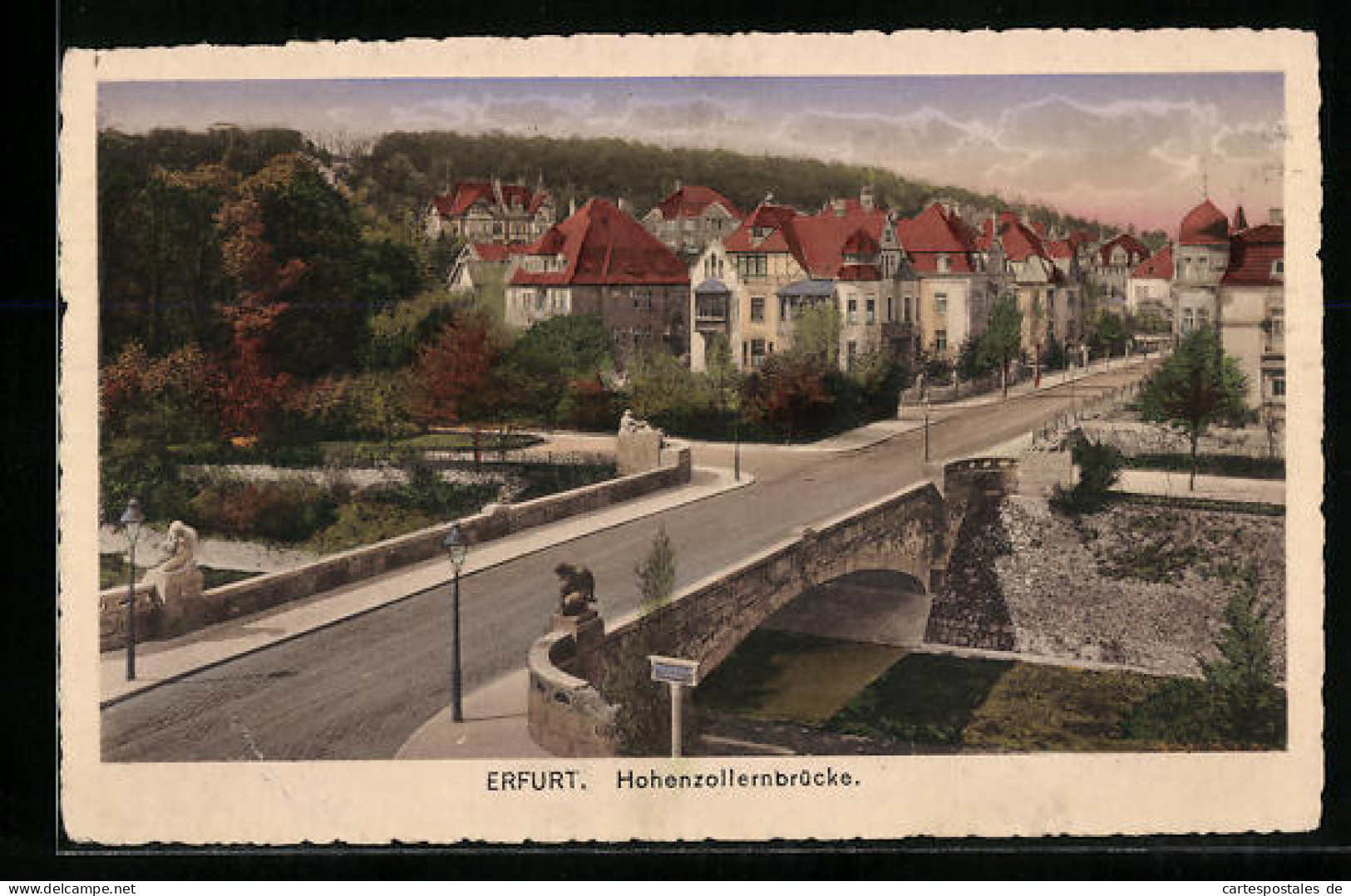 AK Erfurt, Hohenzollernbrücke Aus Der Vogelschau  - Erfurt