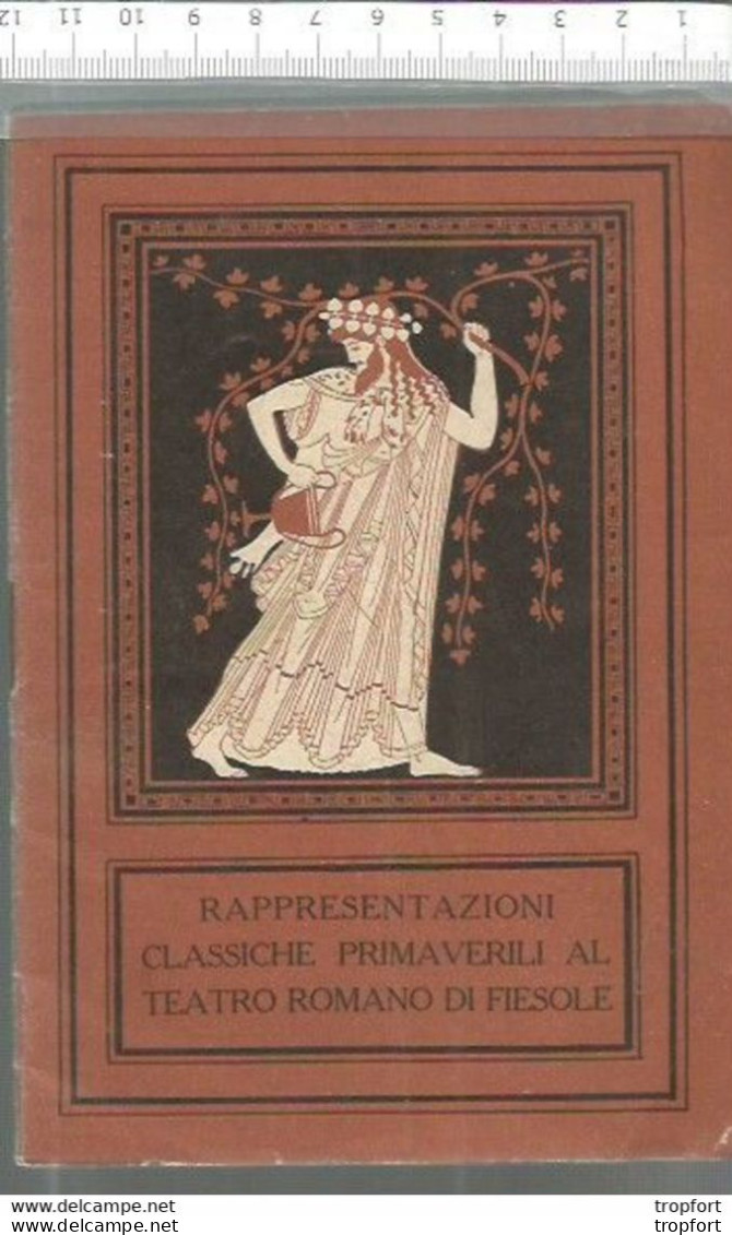 CA / Vintage / Old Italy Program Theater // Rare PROGRAMME Théâtre De FIRENZE FLORENCE Italie // 1913 Le BACCANTI - Programmes